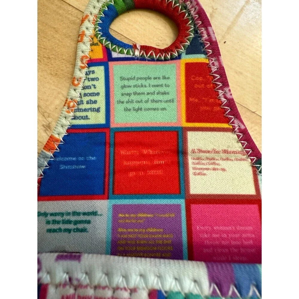 Drinks On Me Coasters Fabric Tote Holder